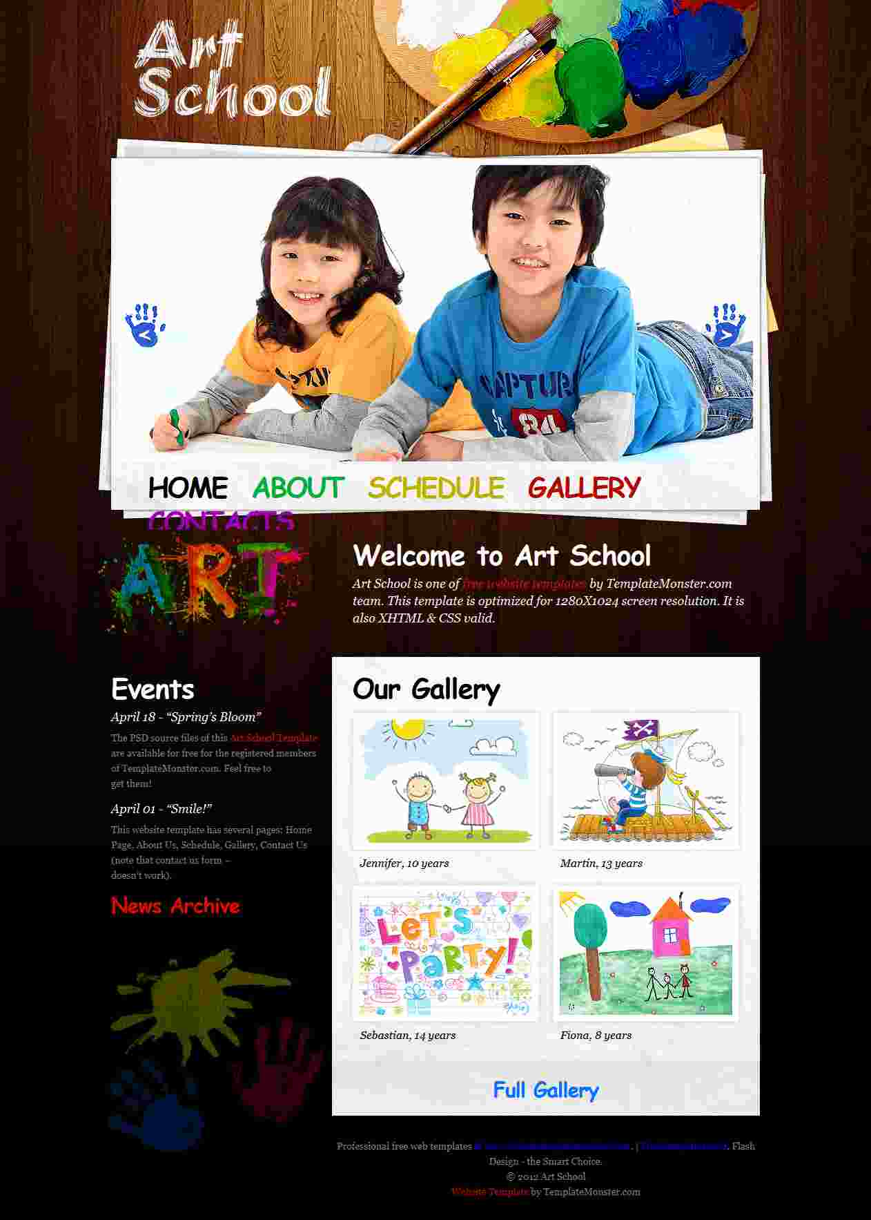 黑色儿童类企业产品网站模板